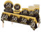 69pcs Black & Gold 50th Birthday Decorations - Tablecloth, Paper Plates, Napkins, Cups for Him & Her