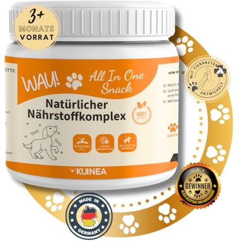 KUINEA® Hunde Vitamine als Leckerli | All-in-One Multivitamin für Hunde | 150 Snacks (400 g) | Immunsystem, Gelenke, Knochen, Verdauung, Fell | Nahrungsergänzung Hund | ca. 5-Monats-Vorrat