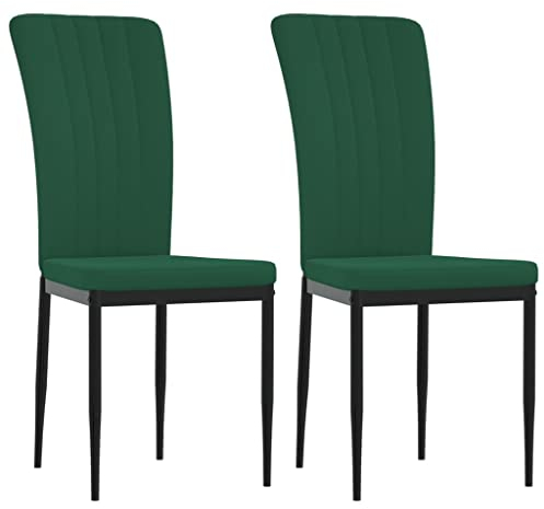 KTHLBRH esstisch stühle Wohnzimmer stühle Multifunktionaler StuhlEsszimmerstühle 2 STK. Dunkelgrün Samt für Esszimmer Arbeitszimmer,Schlafzimmer