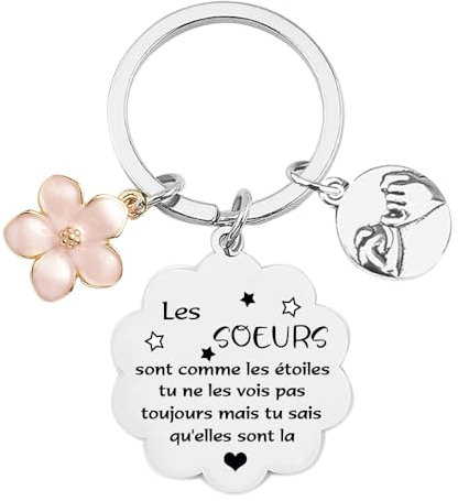 FGHJK Cadeau Noel Soeur,Idee Cadeau Porte Clef Soeur Anniversaire Personnalisé,Porte clef Amitié Pour Ma Soeur Amie (6)