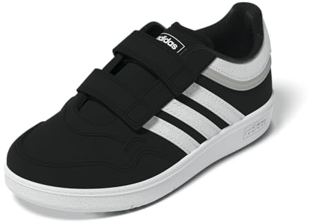 adidas Men's Hoops 4.0 Basketball Shoes, Black/White/Grey, 5 Women/4 Men