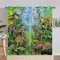 ANHOPE Dschungel Tier Dinosaurier Blickdichte Gardinen mit Ösen Kinder Jungen Mädchen Thermo Vorhänge Wohnzimmer Schlafzimmer Verdunklungsvorhänge 2er Set H 200 x B 140 cm