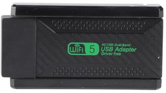 Adaptador WiFi USB Adaptador de Red Inalámbrico Alta Velocidad Amplia Compatibilidad 1200Mbps para Computadora Portátil