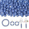 XIANNVXI 10mm Strass Perlen Hell Blau Glitzerperlen zum Auffädeln Perlen für Armbänder Ohrringe Kette DIY Schmuckherstellung Strasssteine Disco Ball Diamant Perlenset (100 Stück)