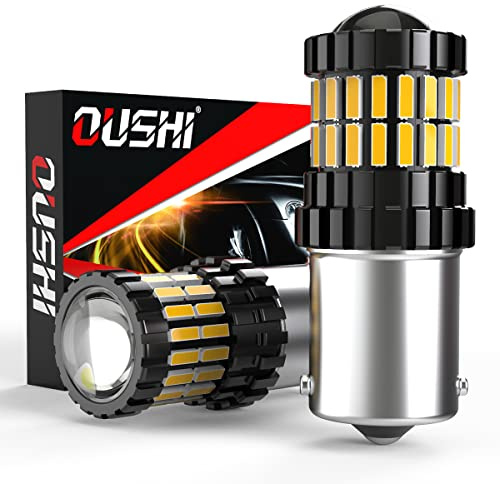 OUSHI 1156 P21W BA15S LED Ampoule Voiture, 6500K Blanc 300% Luminosité 2600LM, 7506 1141 Ampoule LED Avec Projecteur Pour Recul Clignotants De Frein Arrière De Secours (Pack de 2)