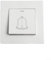 Interrupteur de sonnette en plastique ABS blanc, 86 mm x 86 mm x 39 mm, tension de fonctionnement AC 220 V