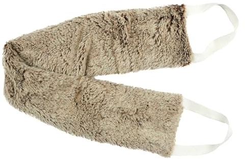 SENSLY Tour de Cou Billes Céramique Micro-Ondable Cervicales Taupe | Coton, tour de cou à billes de céramique, micro-ondable, soulagement cervicales, bien-être, taupe