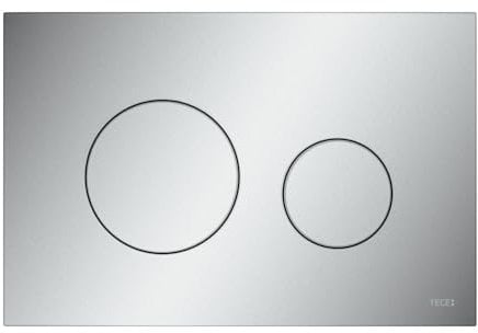 TECE Plaque de commande pour WC TECEloop, plastique, pour technique à deux quantités, 92409, Couleur: Chrome Mat