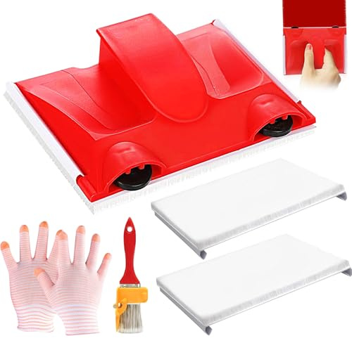 Paint Edger Tool with Extender Paint Pads for Walls and Ceilings Paint Cutting in Tools for Painting Tools & Small Edging Paint Brush Labour Insurance Gloves Wall Paint Edge Painting Decorating Tools