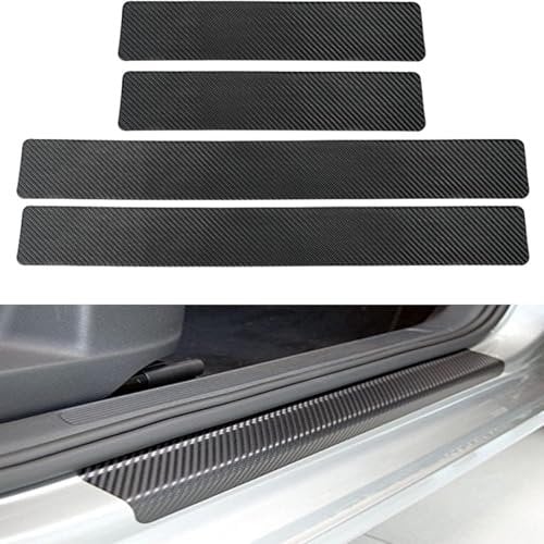 KHIRY 4 Stück Auto Schwellenschutzfilm für Dodge RAM 1500 2003-2010, Kratz-und Verschleißfester Auto Türschweller Schutzstreifen, Auto Styling Deko Zubehör