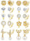 Kakonia 10 Pairs Clip on Earrings Women - Hypoallergenic Comfortable Non Pierced Earrings Round Square CZ Pearl Knot Flower Butterfly Clip on Earring for Women Gold