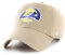 '47 NFL Los Angeles Rams Clean Up Casquette de baseball unisexe Fermeture à sangle réglable Taille unique Logo de l'équipe Couleur Kaki, kaki, taille unique