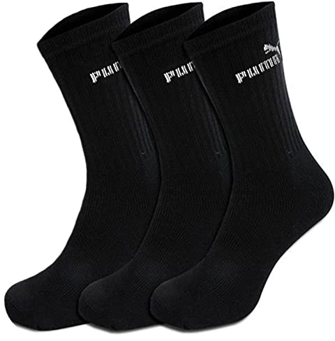 PUMA Unisex Kinder Puma Elements Unisex Crew Sock 6p Black Socke