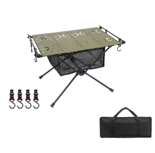 IGT Table Portable Aluminum Alloy Folding Table Multifunction Ultralight Barbecue Camping Table Hiking Roll-Up Desk with Storage Bag for BBQ Picnic Hiking Riding