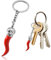 VODAFQS Italienischer Glückshorn, Amulett, Roter Chili Horn Schlüsselanhänger für Männer & Frauen, Glücksbringer, Charm für Autos, Schlüsselkette