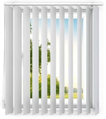 time4blinds - Lamellenvorhang - Vertikaljalousie - Lamellen für Büroarbeitsplätze und für Haus und Wohnung - Vorhang Flächenvorhang Schiebevorhang - 120x180 cm - Grau-beige