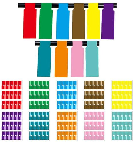 Cable Marker 150Pcs/5 Sheets Cable Labels Wire Marking Network Waterproof Printer Sticker Organizer A4 Self-Adhesive Label Cable Tags