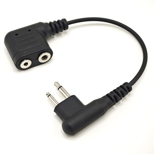Bumooby K1 to M1 Adapter Cable Compatible with BaoFeng BTECH UV-5R Kenwood 2-PIN Radios NX-1200 NX-1300 NX-P1200 to Motorola M (K1 to M1)