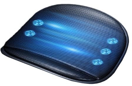 YRTUOP Cooling Car Seat Cushion, Ventilated Seat Cushion With USB Interface Breathable Car Chair Cover Mat Chair Pads For Suvs Trucks, 45x46cm