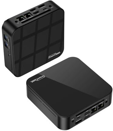 DreamQuest Mini PC Windows 11 Pro 16GB DDR4 512GB M.2 SSD Intel N95 (hasta 3,4 GHz) Micro Desktop Computer con HDMI/2 x LAN/WiFi 5/BT 5/4 x USB 3.2 para Office Klein PC Mejor que N5105, Tipo C (Max