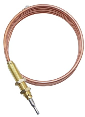 Asyduey Universelles Gas-Thermoelement, Länge für Den Einsatz auf Grills oder Feuerstellen, Gaswarmwasserbereitern, M8x1 Endmutter und Kopfspitze, 150 Cm, Einfache Installation