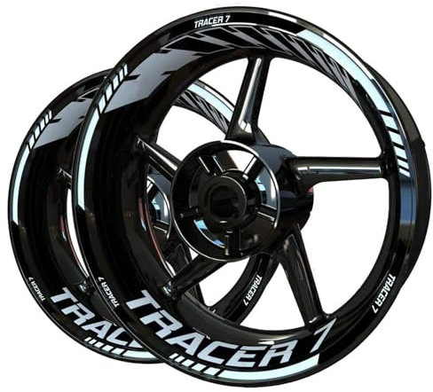 CFSJRXZ Adesivi Decorativi Adesivi per Cerchi Moto per Yamaha Tracer 7 TRACER7 Adesivi Antipioggia Set Completo(Colore 4)