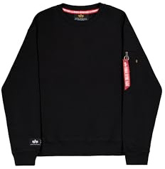 Alpha Industries Herren Label Sweater Back Print Sweatshirt (1er Pack)
