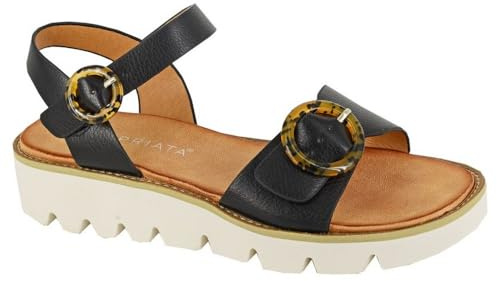 Cipriata Womens/Ladies Mimi Wedge Sandals (5 UK) (Black/White)