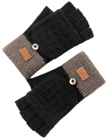 Cerioll Flip Handschuhe, Strick Handschuh-Klappe, Winter Warme Handschuhe, Strickhandschuhe Warm Mit Flip Abdeckung, Fingerhandschuhe Mit Flip Top, Für Damen Und Herren, Skifahren, Radfahren