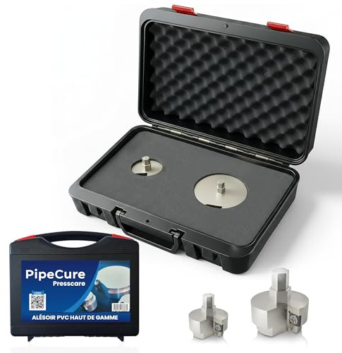 PipeCure Presscare – Alésoir PVC Pisciniste 2 Diamètres – Compatible Visseuse – Lame Carbure Remplaçable – Corps Aluminium Anodisé – Garantie 5 Ans – Haute Précision