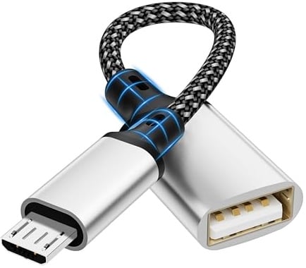 Adattatore Micro USB,adattatore USB 2.0 OTG da 0,2 m,cavo dati Micro USB a USB femmina per smartphone e tablet Samsung Galaxy S7 S7 Edge S6 S6 Edge. Si collega a chiavette USB,tastiera,mouse,webcam.