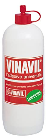 VINAVIL Vinavil Universale Colla Vinilica Senza solventi, inodore, trasparente dopo l’essiccazione. 250g Bianco