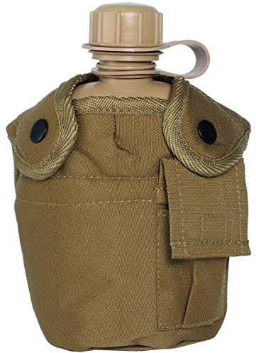 Mil-Tec - Gourde de l’armée américaine, avec gobelet et housse, - Coyote