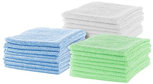 PEARL Putztücher: 24-Set Mikrofaser-Reinigungstücher, je 40 x 30 cm (Mikrofasertücher, Mikrofaser Putzlappen, Brillenputztücher)