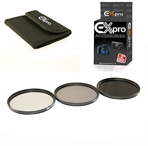 Ex-Pro 72mm ND 3 Piece Filter Kit with Case, ND2, ND4, ND8