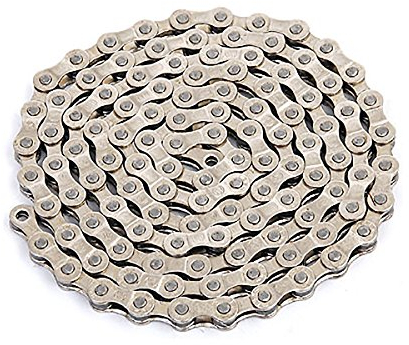 YBN bike chain S8CR 8 speed 1/2in x 3/32in x 116L silver