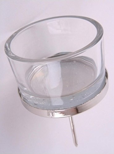 4 Teelichthalter aus Glas und Metall zum stecken für alle Kränze. 4 Stück