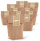Logbuch-Verlag 25 braune Geschenktüten Kraftpapier 14 x 22 x 5,6 cm + 50 Aufkleber FROHE WEIHNACHTEN rot beige Sprachen Verpackung Weihnachten