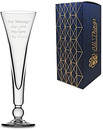 Personalised Engraved Champagne Royal Flute 21st Birthday Gift Anniversary Wedding