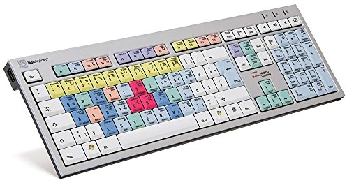 LogicKeyboard Slim-Line PC Tastatur DE, Kompatibel mit Cubase/Nuendo, Geeignet für Zubehör