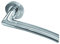 Lorenzo Door Handle Lever on Rose Polished Chrome Satin Chrome
