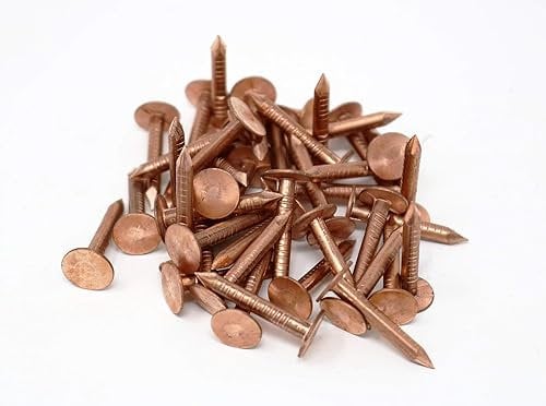 fiXte® Copper Clout Nails Suitable for Roofing, DIY, Tree Stump Removal etc. 25 Pieces. (30mm x 2.65mm)