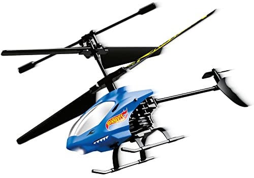 BLADEZ Hot Wheels Helicopter Age 8+, Remote Control Shark Bite, RC 2 Channel with Gyro Control, Easy to Fly with lights, Crash Proof, Licensed Toy for kids Toyz