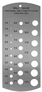 paulimot Bohrerlehre, metrisch 1-13 mm