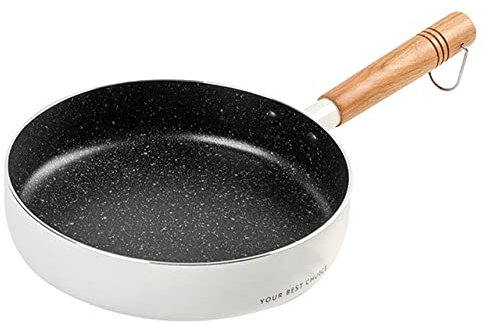 YXSH Frying Pan White Frying Pan with Nonstick Diamond Infused Coating Kitchen Induction Compatible Nonstick Frying Pans