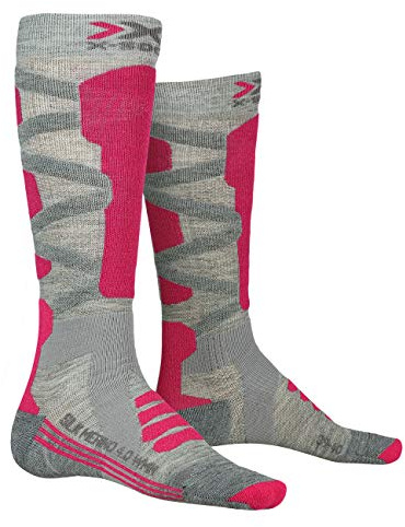X-Socks X-Bionic Ski Silk 4.0 Socken G144 Grey Melange/Pink 35-36