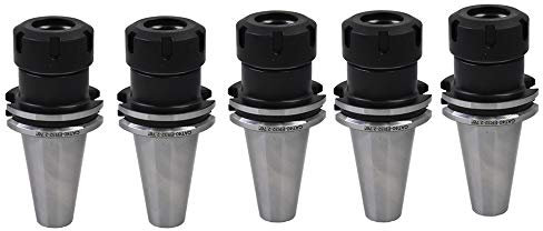 findmall 5Pcs Collet Set CAT40 ER32 Collet Chuck Tooling Fit for CNC Engraving Machine and Milling Lathe Tool