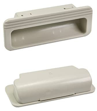 MroMax Versenkter bündiger Zuggriff, 10,9 x 4 cm (L x B), Kunststoffgriffe, versteckte Griffe für 1 mm dicke Eisen-Schranktüren, Dokumentenschranktüren und Industrieschränke, Grau, 2 Stück