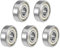 sourcing map 5St Rillen Kugellager 629ZZ Z2 Doppelt Geschirmt Kohlenstoffstahl 9mm X 26mm X 8mm