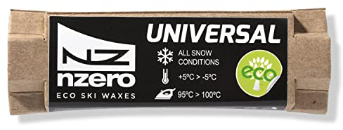 NZEROWAX – organisch Universal-Skiwachs – Weiß, 50 g | Bio-Pflanzenwachs, für alle Schneeverhältnisse geeignet, +5 ºC / -5 ºC, für Skier